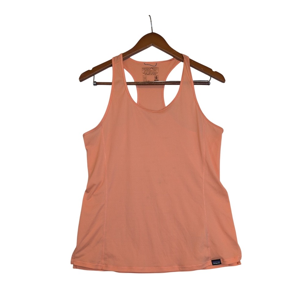 Patagonia Capilene Cool Lightweight Tank Top Peach Coral Womens Medium Gym
